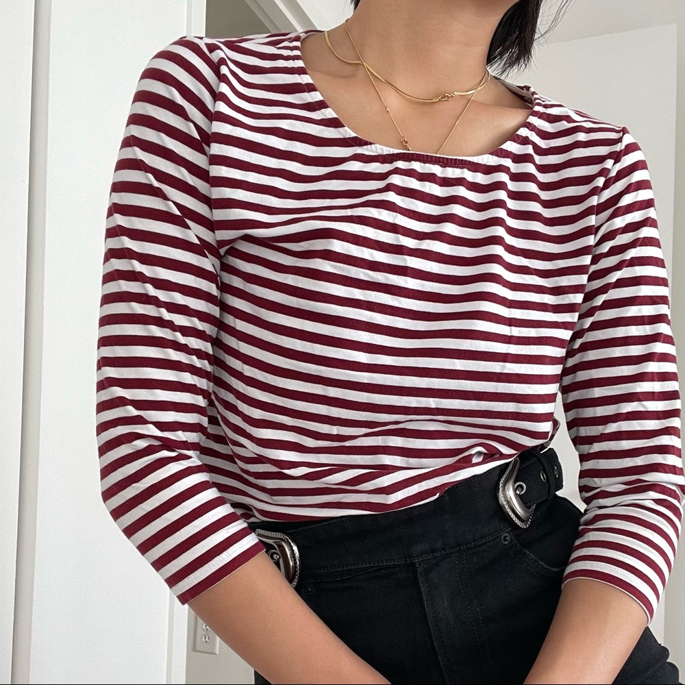 COS cotton stripe tee